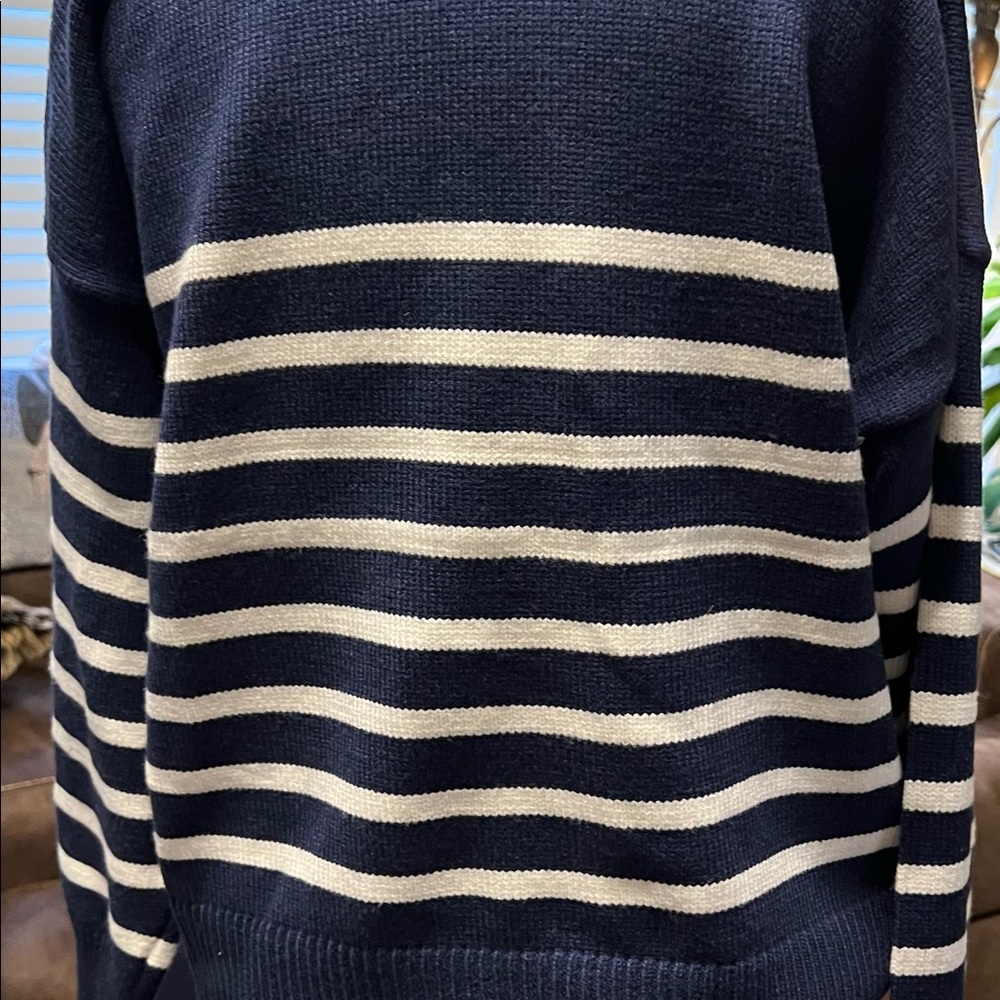 XL sweater Philosophy Navy White Striped Sweater Top SizeXL - Picture 5 of 6